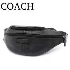 【美品】COACH ボディバッグ スリングバッグ ミニバック レザー ブラック