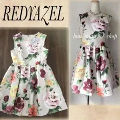 REDYAZEL♡大花柄　花柄　タックフレアワンピース