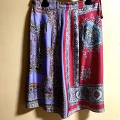 ETRO エトロ ペイズリー柄 膝丈シルクスカートのサムネイル