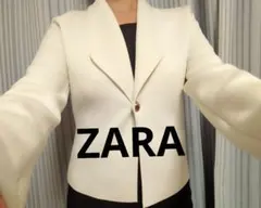 ZARAМサイズオフホワイトカーディガン ジャケット