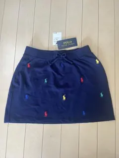 【新品未使用】POLO Ralph Lauren ネイビー刺繍スカート 140