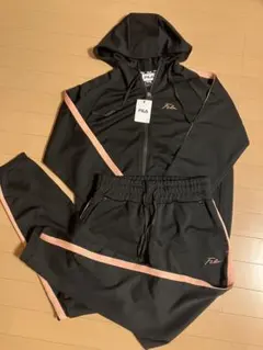 FILA ジャージ上下セット L 黒/ピンク レディース