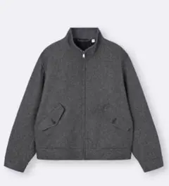 GU コージーメルトンスタンドジップアップジャケット メンズ Sサイズ グレー