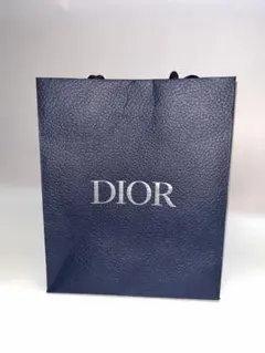 Dior ネイビー 紙袋 ロゴ入りリボン