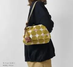 toleur トーラキャンバス ドット　カウレザー がま口 ショルダーバッグ