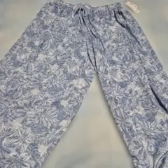 COOLステテコ 花柄 ブルー Lサイズ