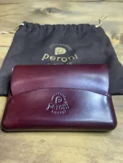 【激レア・絶版・新品・未使用】#Peroni バーガンディ レザー 名刺入れ