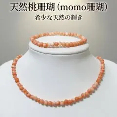 希少 天然momo珊瑚 ネックレス 4.5 無処理 桃珊瑚 3月誕生石 母の日祝 