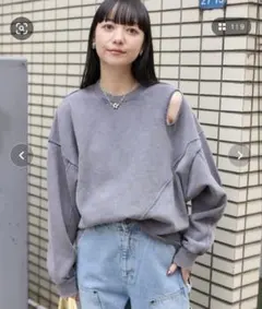 フリークスストア　カットアウトパウダー加工スウェット