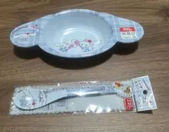 サンリオ　シナモロール　深皿　レンゲスプーン2点セット