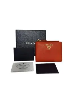 【箱あり】プラダ PRADA サファリーノパスケース付き二つ折り財布