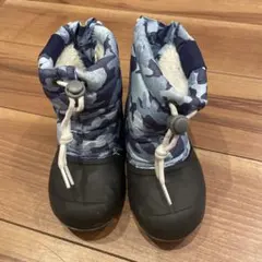 スノーブーツ　イグニオ　青　迷彩柄　キッズ　17.0cm