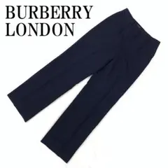 LA8525 バーバリーロンドン スラックスパンツ 濃紺 ウール シルク 40