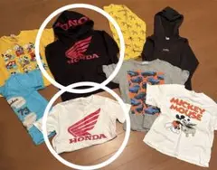 120cm ホンダ パーカー、Tシャツ2枚セット