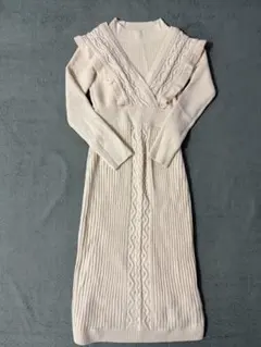 美品！Vaniller アイボリー ニットワンピース