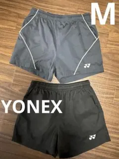 YONEX バドミントンパンツ Mサイズ グレー/ブラック　2点セット