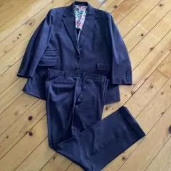 おしゃれ‼️ダークブラウン✖️ペイズリー押柄 ビジネススーツ！大きいサイズ