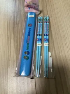 未使用！昭和レトロ　ゴロピカドン箸箱＆箸２膳セット　18.0cm