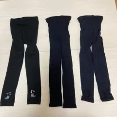 キッズ　レギンス　トレンカ　黒　120cmくらい　3着セット