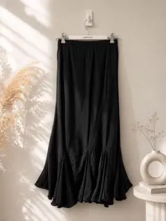 ★新品★タグ付き★ AUNT MARIE’S 黒マーメイドスカート ロング　Fのサムネイル
