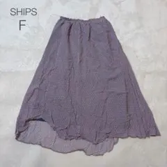 【SHIPS】総柄 ロングスカート フレアスカート ウエストゴム 総柄 Fのサムネイル