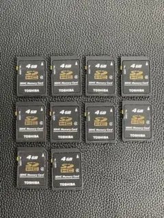 TOSHIBA 4GB SDHCメモリーカード 10個セット