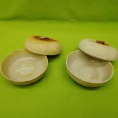 陶器　蓋付き器　2つセット　お菓子入れ　小物入れ