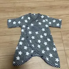 星柄ロンパース カバーオール グレー 50〜70cm(3〜9kg)