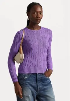 ポロラルフローレン ケーブルニット セーター M