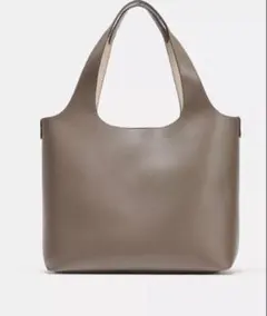 ZARA グレージュ大容量トートバッグ