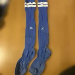 Mizuno サッカーソックス ブルー ストライプ