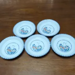 花柄デザインの皿5枚セット