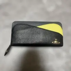 ヴィヴィアンウエストウッド レザー 長財布 ダブルフラップ ラウンドファスナー