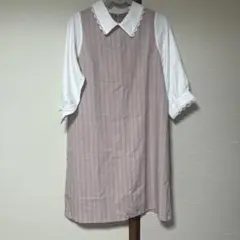 アクシーズファムピンク系ストライプワンピース