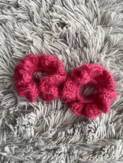 ピンクフリルシュシュ2個セット