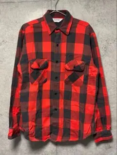 古着 70s-80s FIVE BROTHER ネルシャツ バッファローチェック