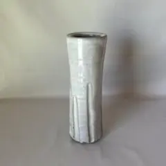 陶器花瓶　白系フラワーベースインテリア