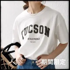３日間限定販売　SHIPS any TUCSON プリント ホワイト Tシャツ