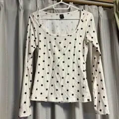 Dazy ドット柄 長袖Tシャツ Sサイズ