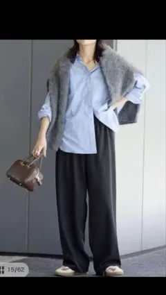 大きいサイズ！ジャーナルスタンダード　ウールライクストレッチワイドパンツ　40