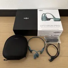 SHOKZ OPENRUN PRO 骨伝導イヤホン　ブルー