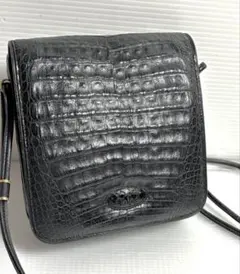 Mulberry マルベリー ショルダーバッグ チェック クロコ レザー 黒