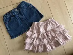 ミキハウス　ダブルビー　ピューピルハウス　スカート　キュロット　90