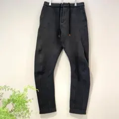 【ナイキエーシージー】スウェットパンツ／ロゴプリント／無地黒／ジップフライ紐