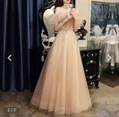 オフショル　カラードレス