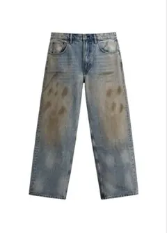 zara ヴィンテージ加工 バギーフィットジーンズ 38 - メルカリ