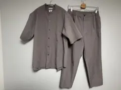 【美品】KOMATSU PACK セットアップ バンドカラー　ショートスリーブ