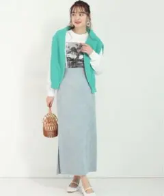 マイストラーダ　切り替えスエードタイトスカートMystrada 新品タグ付き