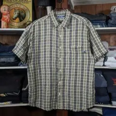 90s　オーシャンパシフィック　シアサッカー　ボックスシルエット　サーフシャツのサムネイル