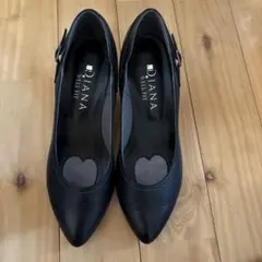DIANA ブラック ヒール・パンプス